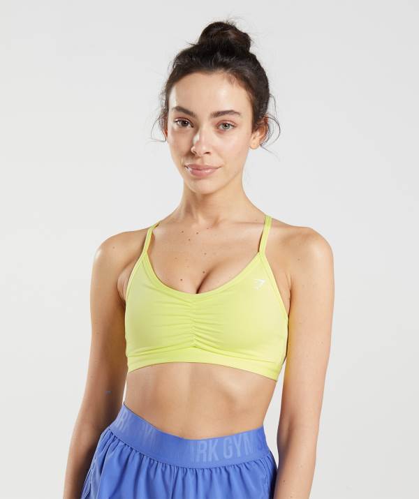 Damske Športové Podprsenky Gymshark Ruched Training Zelene | QK5074362